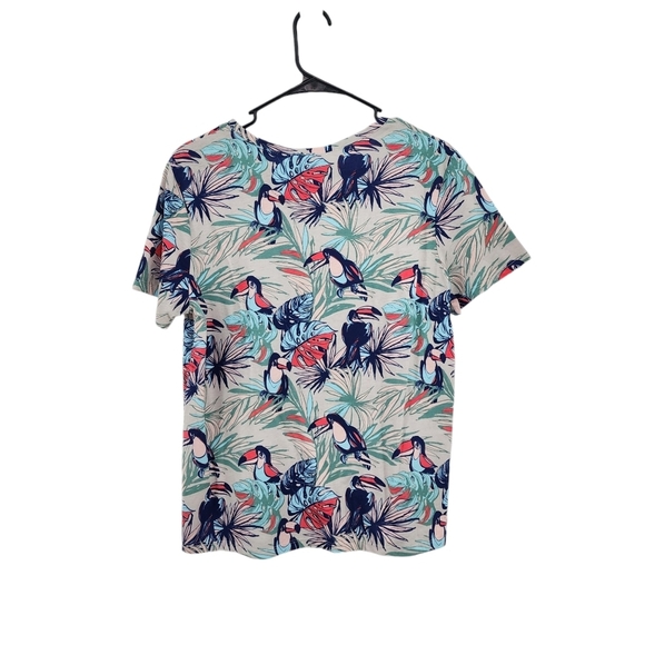 Fresh Produce Women's Tucan Tropical Short Sleeves V-Neck Summer T-Shirt - L - Picture 5 of 6